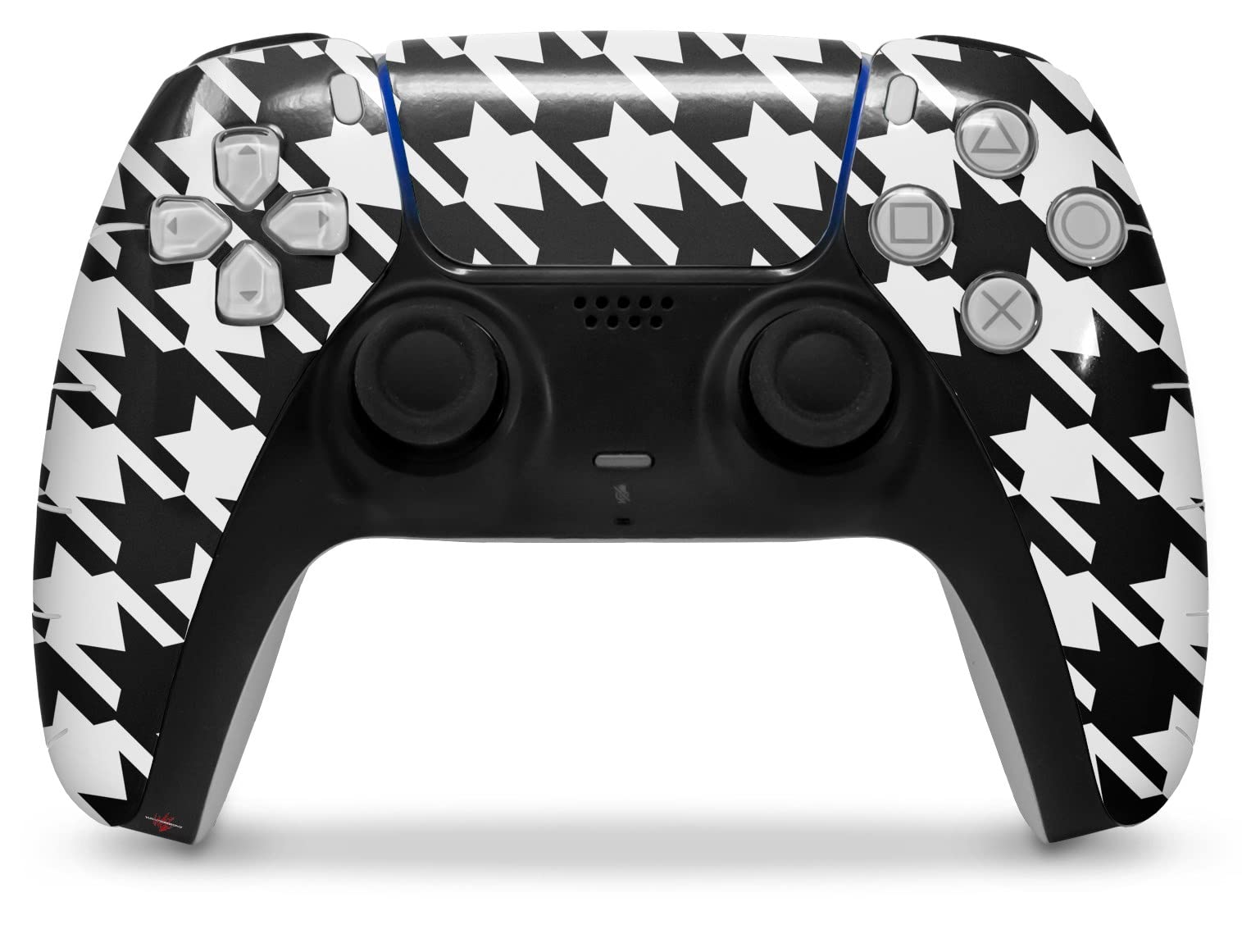 PS5 DualSense Controller Skin Wrap - Houndstooth White for Gaming Protection