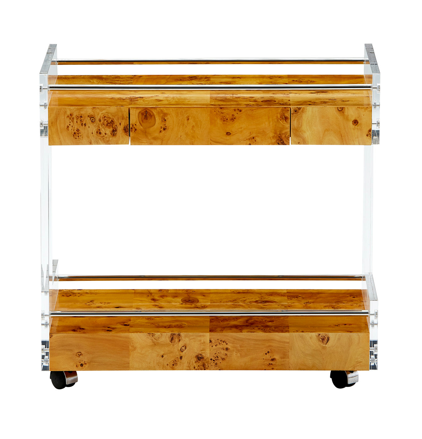 Stylish Bond Bar Cart - Modern Rolling Bar Cart with Wheels for Home, Office, or Outdoor Entertaining | Perfect for Cocktails, Wine Storage & Party Serving