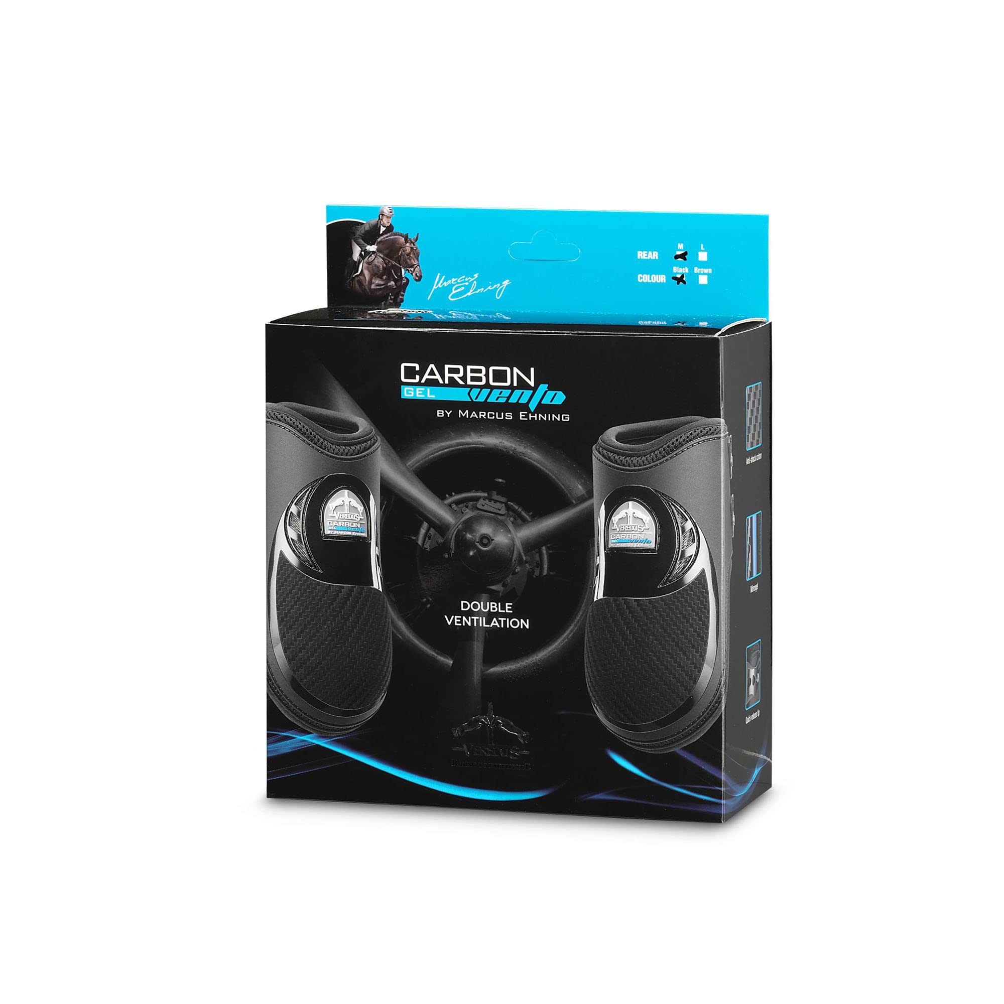 Carbon Gel Vento Fetlock Boots for Horses - Breathable Hind Leg Protection for Jumping, Training & Riding - Premium Support for Equine Athletes