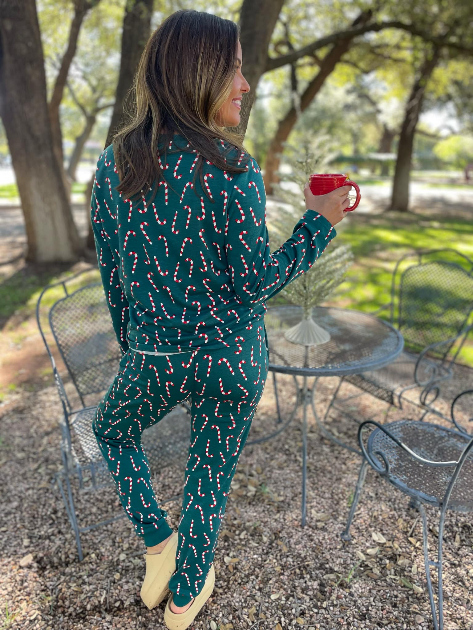 **PREORDER: Candy Cane Pajama Pants Set for Women - Cozy Christmas Sleepwear for Holiday Parties & Festive Nights**