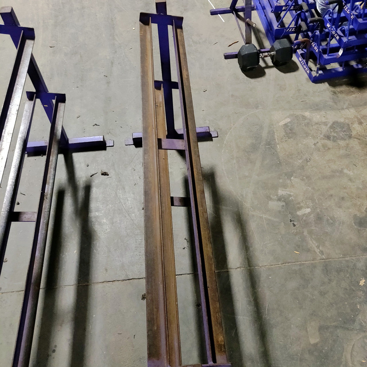 2 Tier Dumbbell Rack for Home Gym - Purple Dumbbell Organizer | Perfect for Garage, Basement & Fitness Room Storage