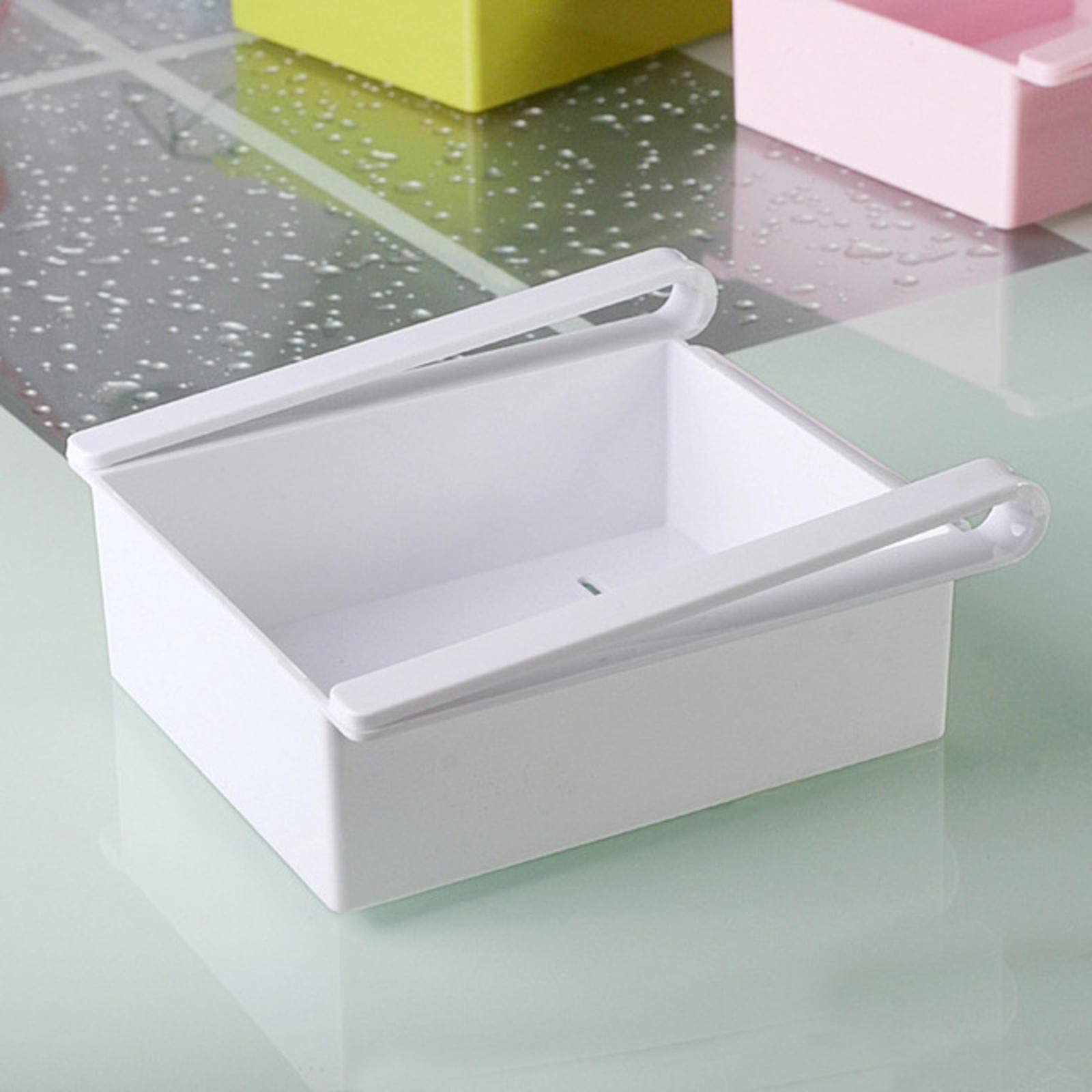 Adjustable Stretchable Refrigerator Organizer Drawer - Pull-Out Storage Basket for Fridge Organization - Fresh Food Spacer Layer Rack - Perfect for Fruits, Vegetables and Snacks Storage
