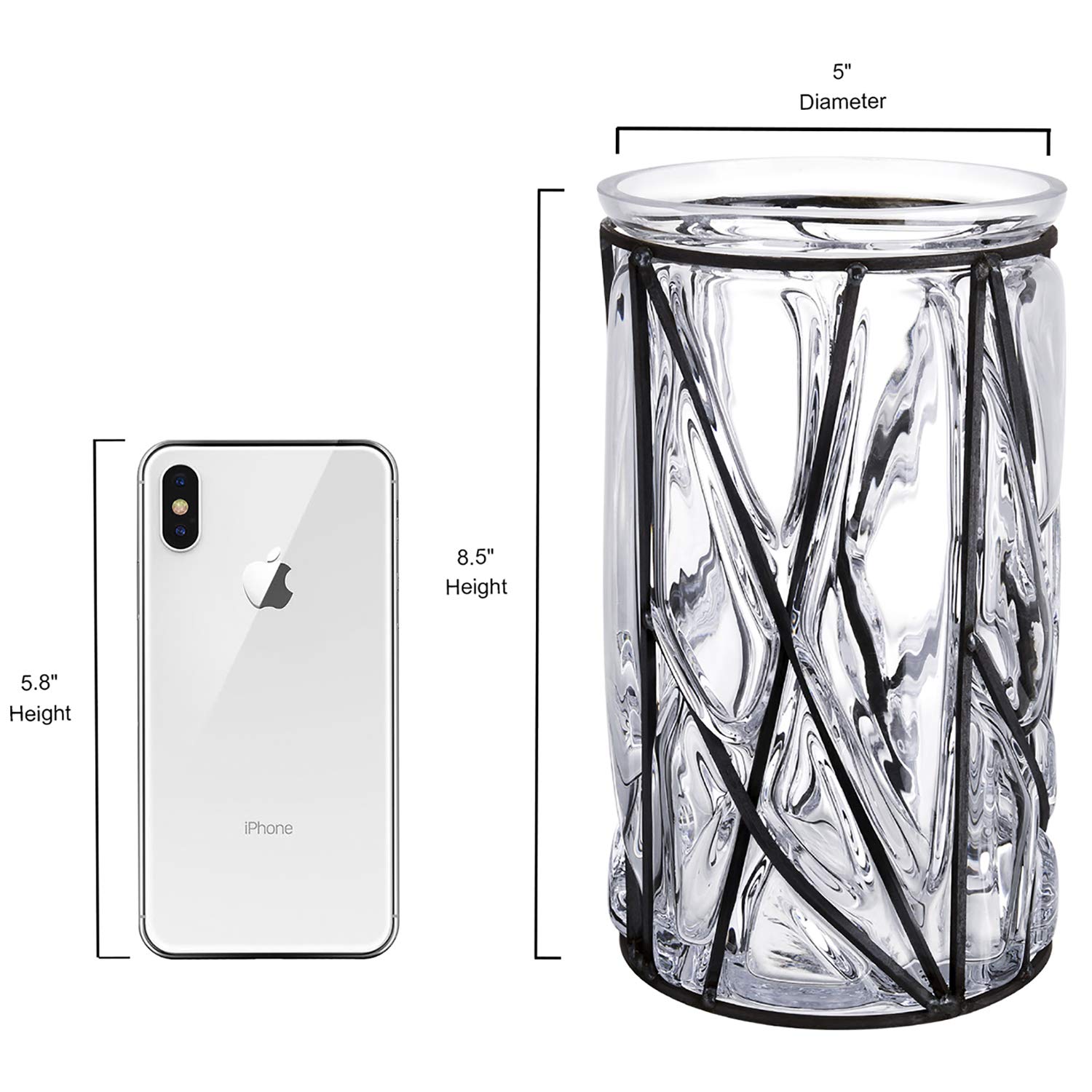 Rustic Glass Vase Set - 5