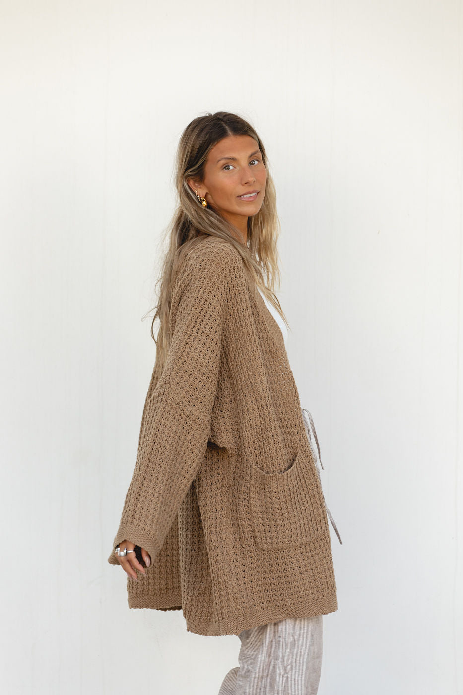 Lottie Oversized Cable Knit Cardigan for Women - Cozy Long Chunky Knit Sweater Open Front - Perfect for Fall, Winter & Layering Outfits