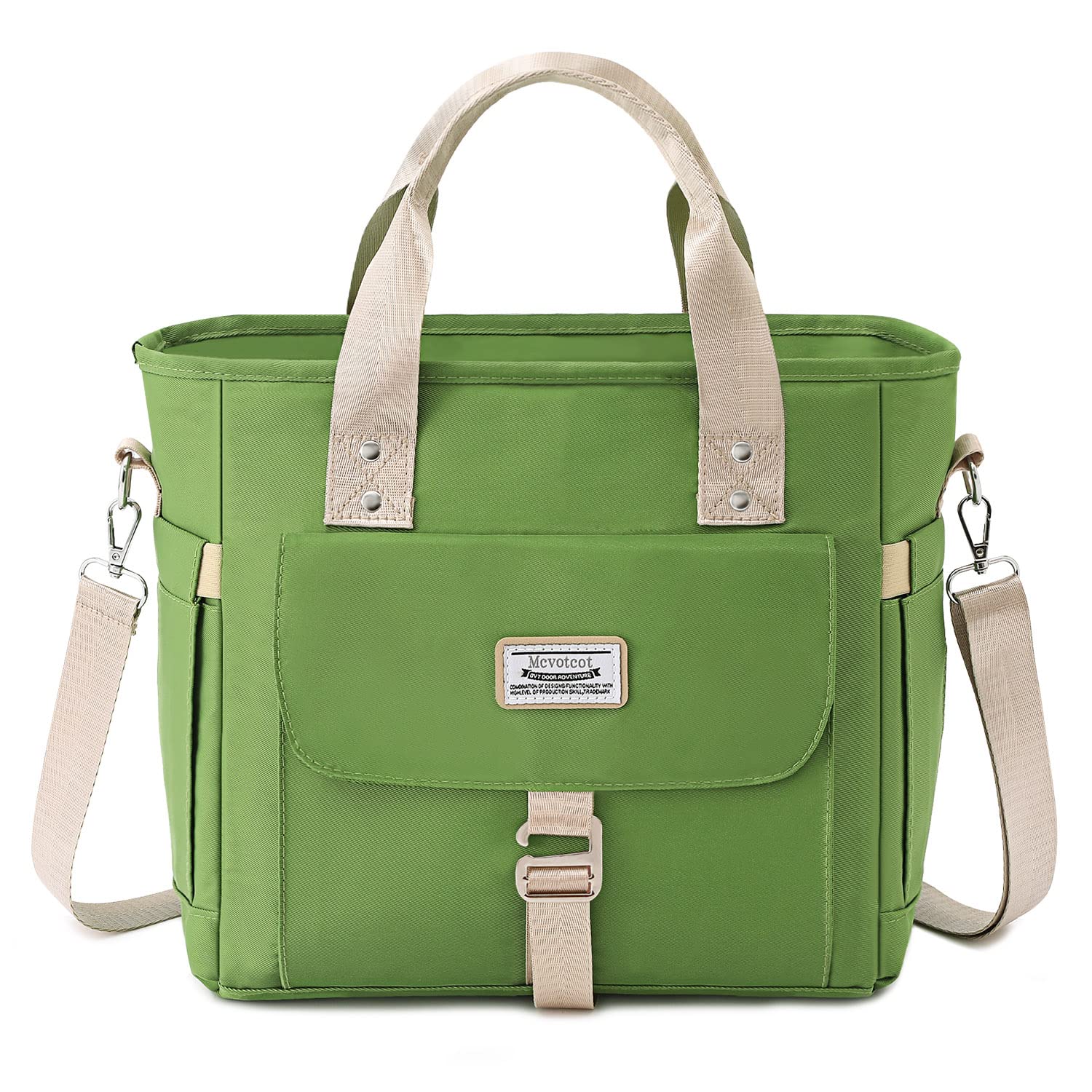 Mcvotcot Insulated Lunch Bag for Women - Large Reusable Lunch Box with Detachable Shoulder Strap & Side Pockets - Perfect for Work, School, Meal Prep, Picnic, Boating, Camping & Outdoor Activities