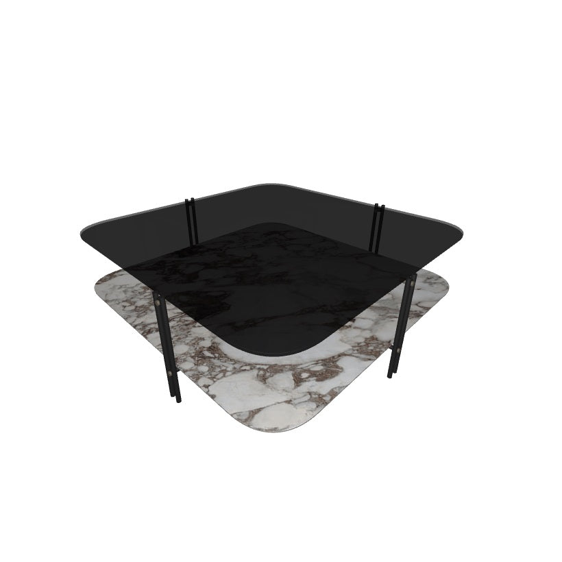 Modern Biplane Coffee Table - Industrial Style Wooden & Metal Living Room Furniture for Small Spaces - Perfect for Apartments, Lofts & Home Decor