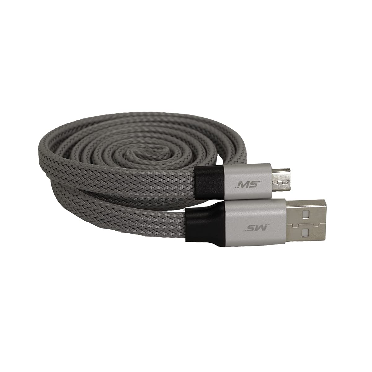Mobile Spec MB06115 3ft Retractable USB to Micro USB Cable - Silver | Compact & Tangle-Free Charging Cord for Smartphones, Tablets, and Portable Devices | Perfect for Travel, Office, and Home Use