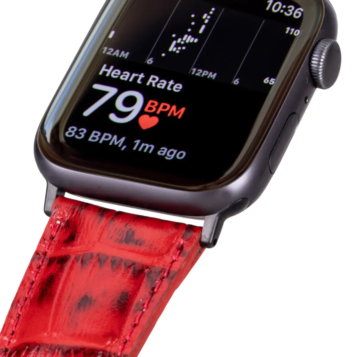 Genuine Red Crocodile Pattern Leather Apple Watch Band - Classic Luxury Strap for Apple Watch Series 9/8/7/SE - Perfect for Business, Formal Events & Everyday Wear