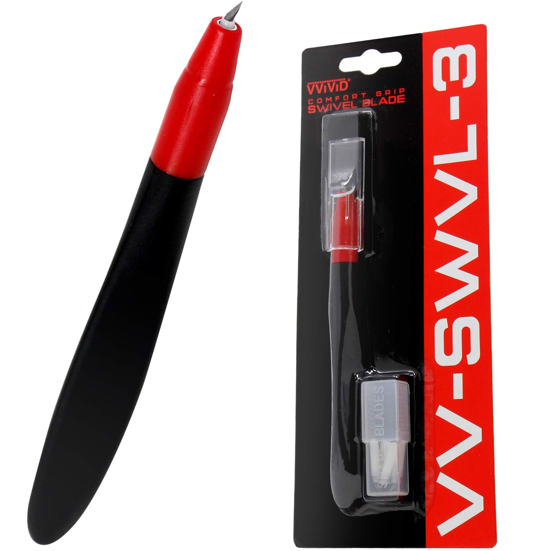 VViViD 360 Degree Swivel Blade Craft Cutting Knife with Comfort Grip - Precision Tool for Scrapbooking, DIY Projects, and Paper Crafts