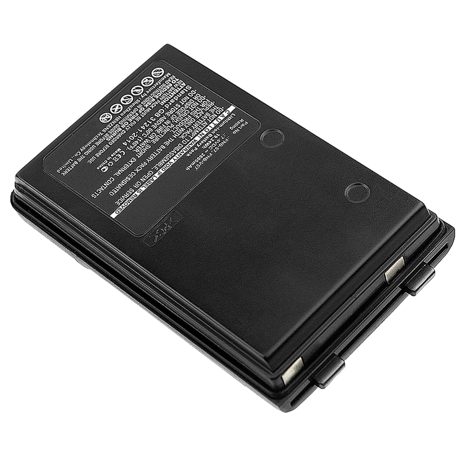 Synergy Digital 2-Way Radio Battery for YAESU VX-246 - 2600mAh Li-ion 7.4V High Capacity Replacement for FNB-57 - Perfect for Outdoor Adventures, Emergency Communication & Security Work