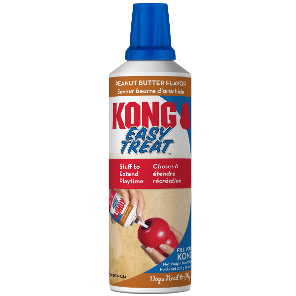 KONG Easy Treat Peanut Butter Recipe - Dog Chew Toy for Small & Large Dogs - Interactive Treat Dispenser for Training & Boredom Relief - Perfect for Puppies, Adult Dogs & Senior Pets