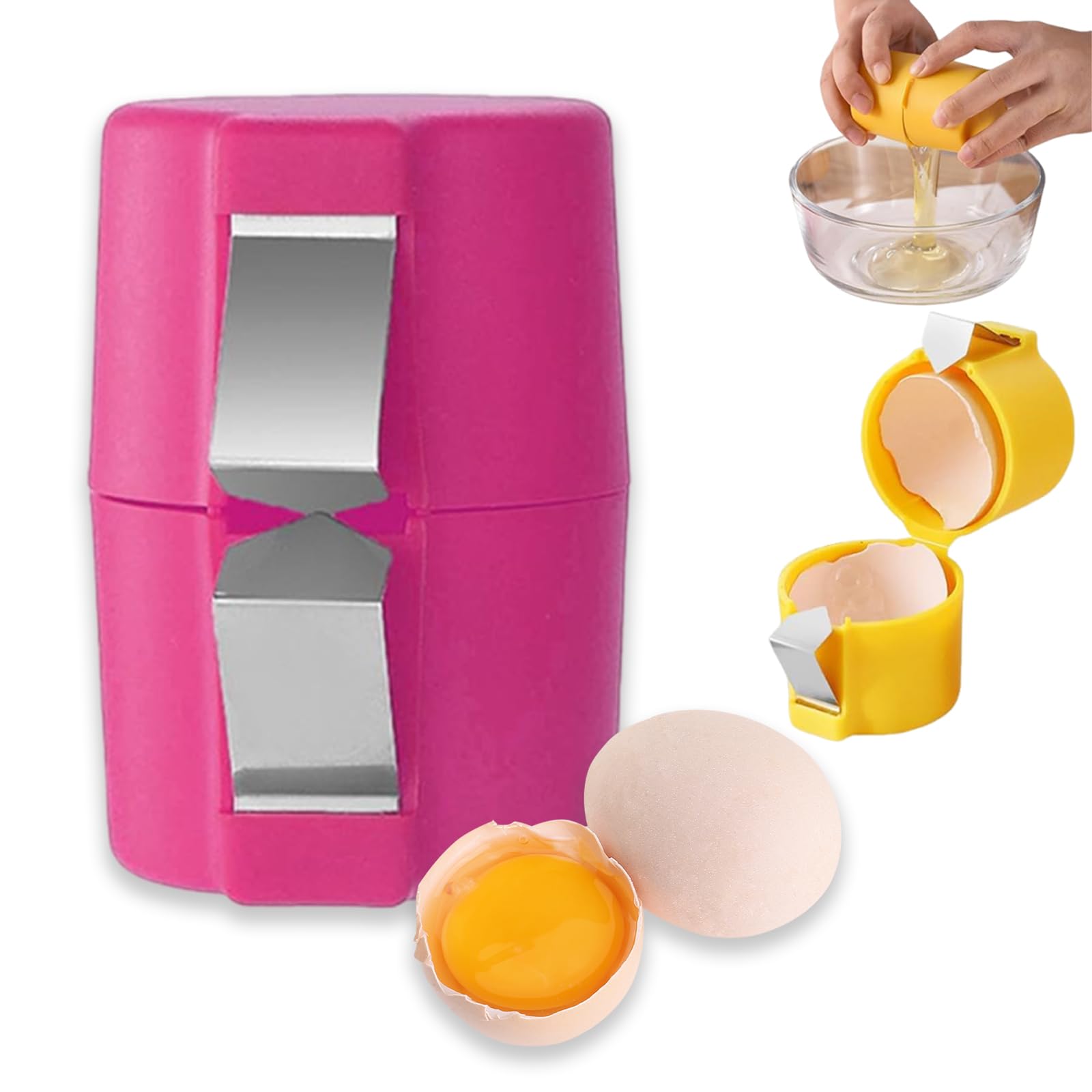 Premium Egg Shell Opener Tool - Soft & Hard Boiled Egg Peeler - Easy-to-Use Kitchen Gadget for Perfectly Peeled Eggs (Pink) | Ideal for Breakfast, Salads & Meal Prep