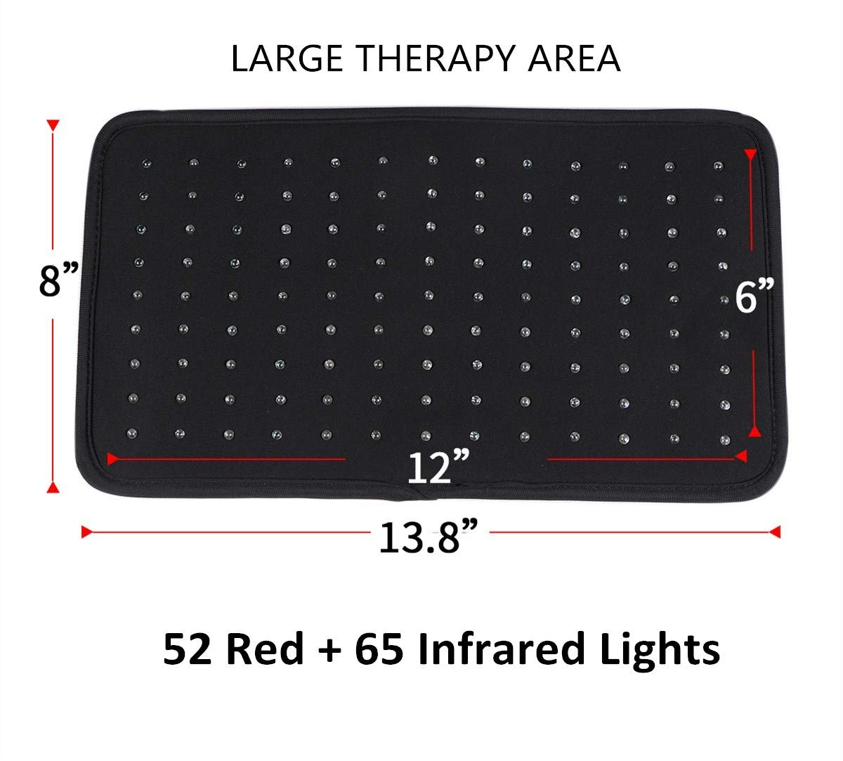 DGXINJUN Infrared Red Light Therapy Device for Back Pain Relief - FSA/HSA Eligible Large LED Pad, Flexible Wearable Wrap with Deep Penetration for Shoulder, Joint & Muscle Therapy - Home Use for Pain Management & Recovery