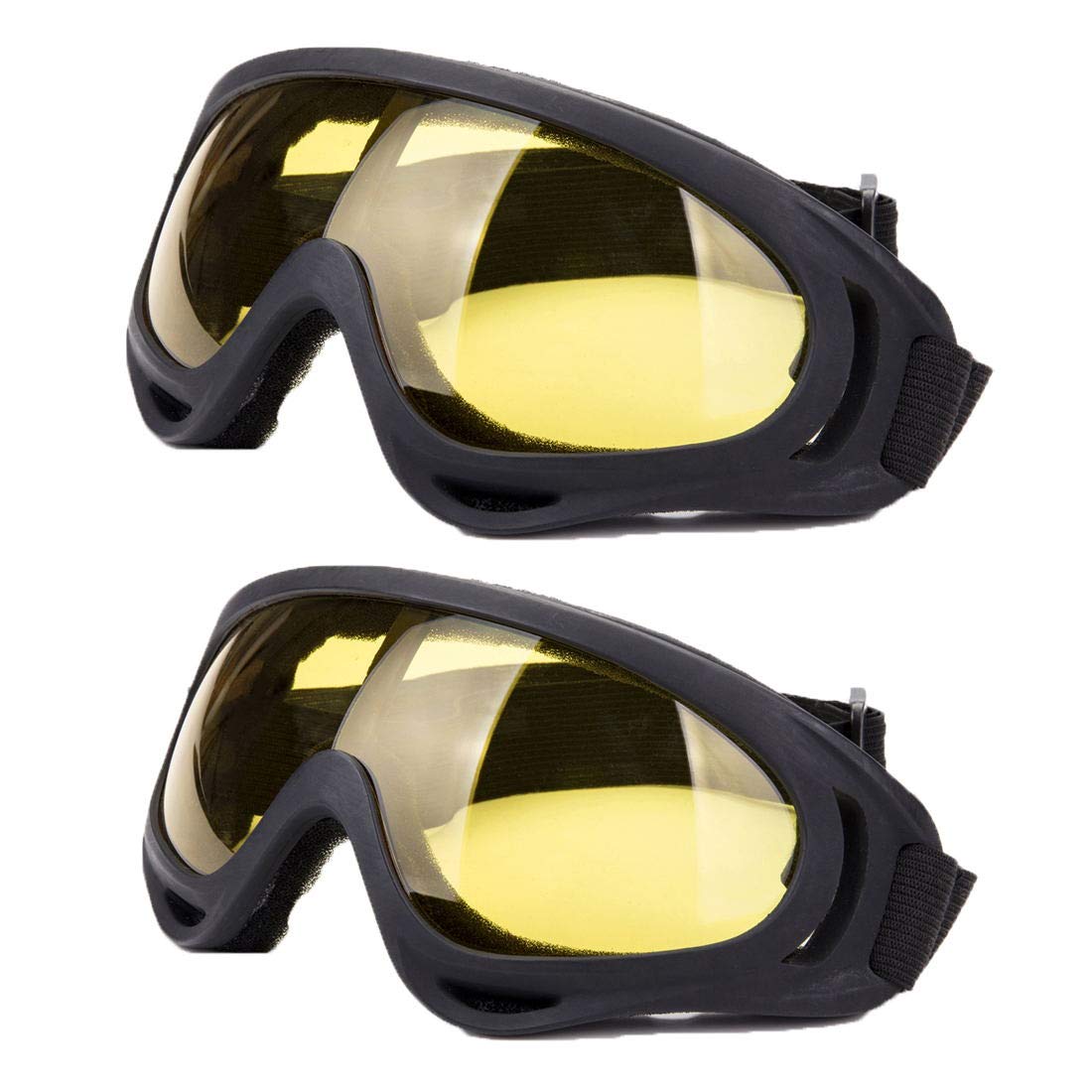 FOCUSSEXY Motorcycle Goggles - UV Protection Safety Glasses for Riding, Skiing & Outdoor Sports - Anti-Fog Windproof Cycling Eyewear for Men & Women