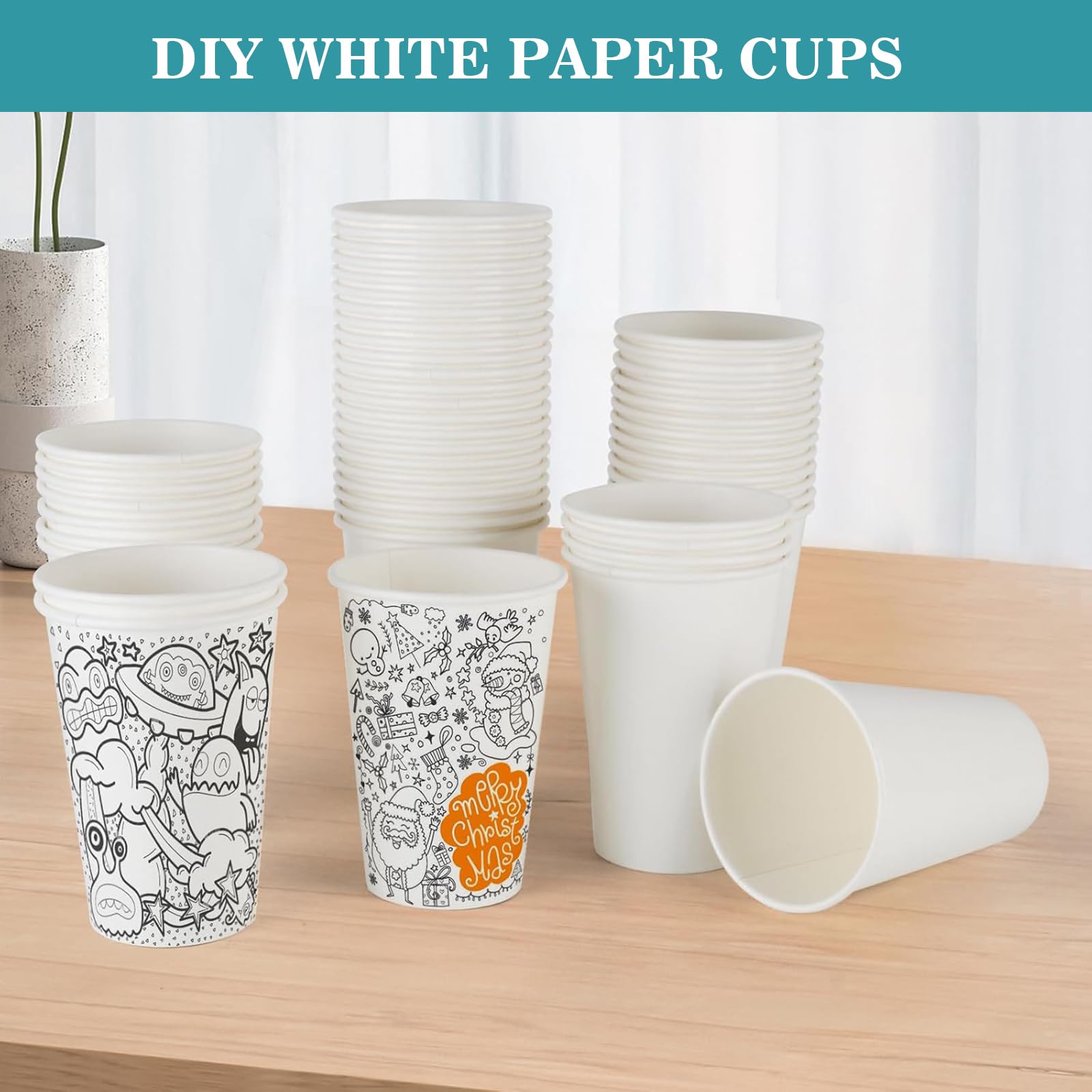 1000 Pack 10 oz Disposable Paper Coffee Cups for Hot & Cold Drinks - Bulk White Paper Cups for Office, Party, Home, Travel, Cafes | Perfect for Coffee Shops, Office Break Rooms & Outdoor Events
