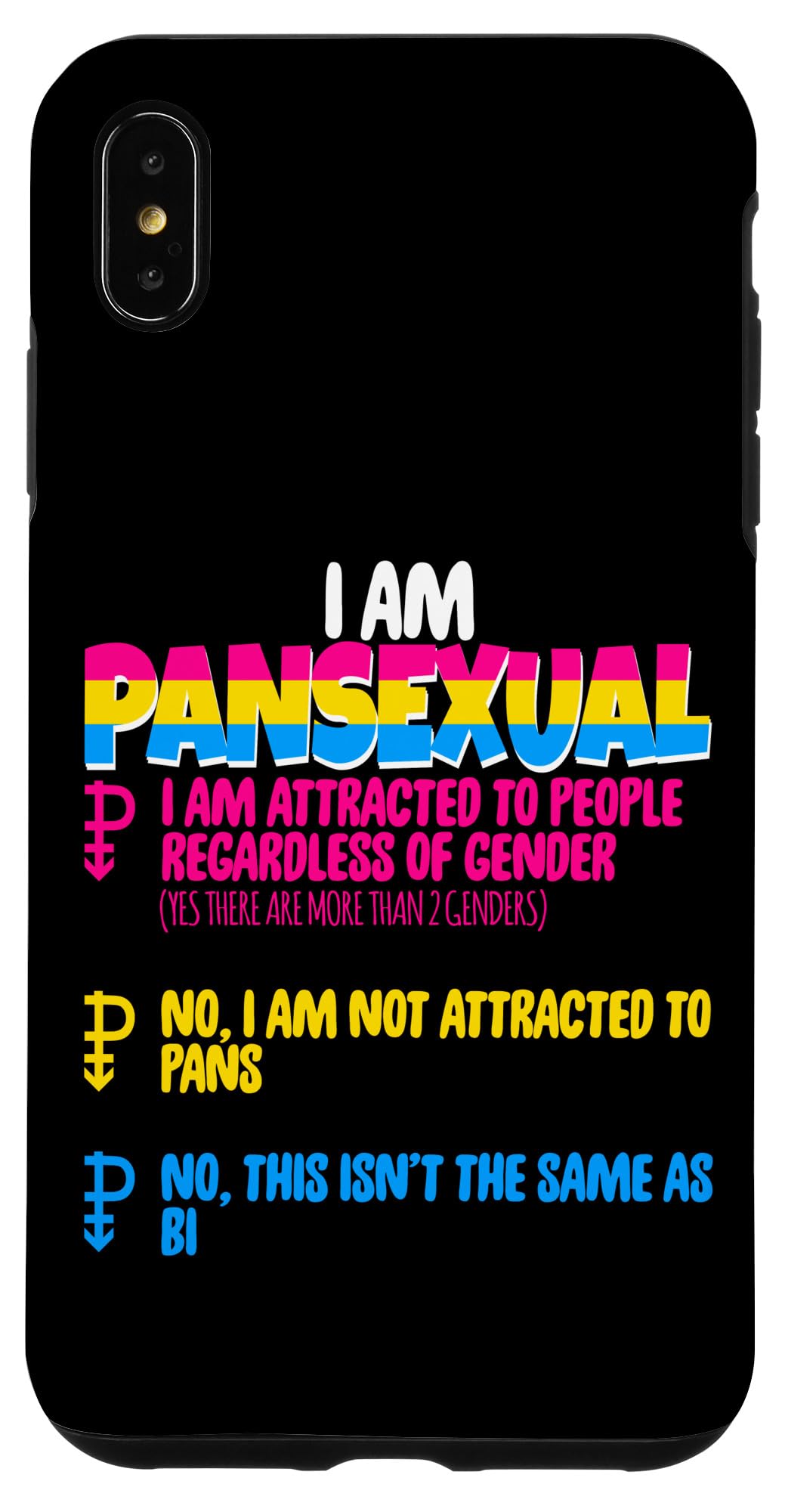 iPhone XS Max Case - LGBTQ+ Pride Pansexual Polysexual Protective Phone Cover for iPhone XS Max - Perfect for Pride Events, LGBTQ+ Support & Daily Use