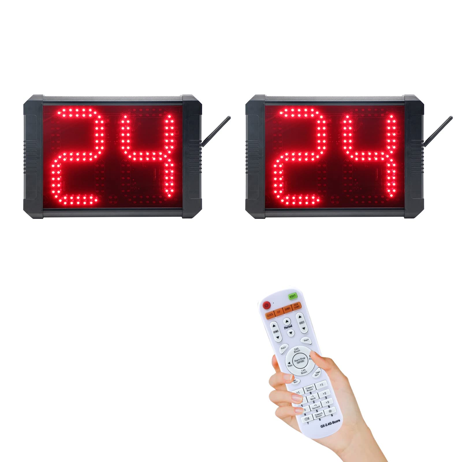 Basketball Shot Clock Timer - 12/24/25/30/35/40/60 Seconds Digital Countdown Timer with Loud Buzzer - Portable Sports Timer for Basketball, Volleyball, Soccer & Training Drills - Perfect for Coaches, Gyms & School Sports