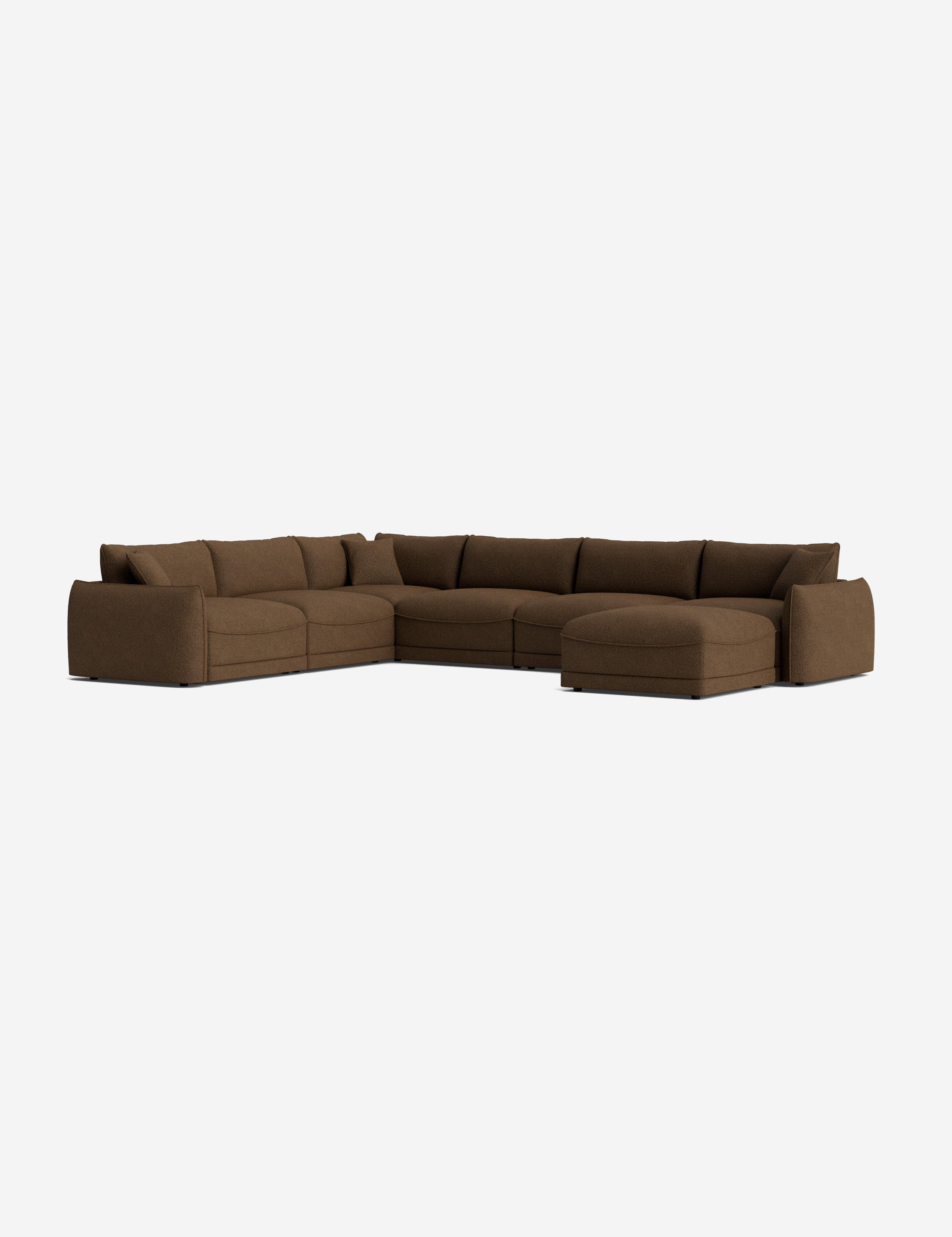 Balmer Modular Corner Sectional Sofa with Ottoman - Modern L-Shaped Couch for Living Room, Family Room & Home Theater - Comfortable & Stylish Furniture for Relaxing & Entertaining