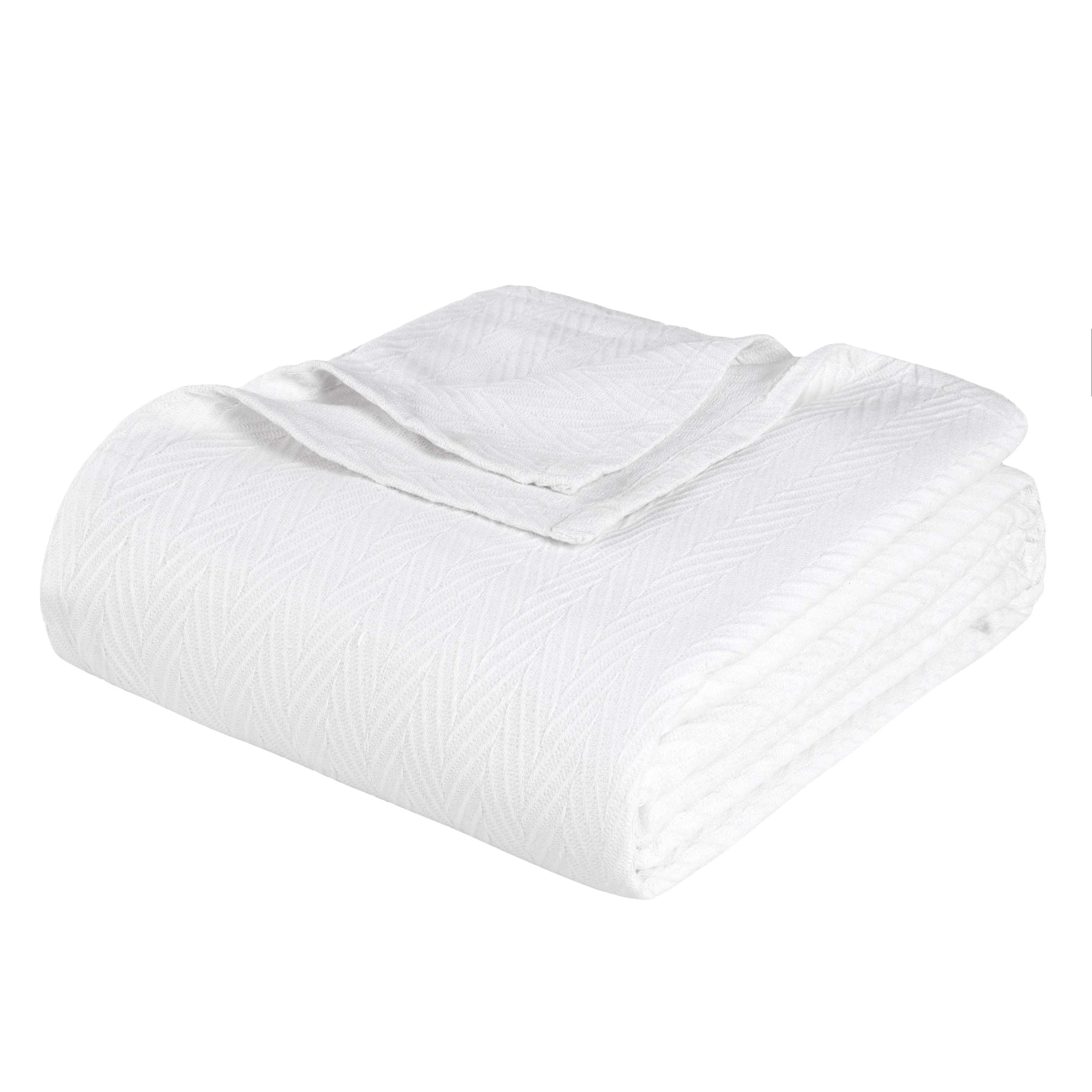 Soft All-Season Chevron Cotton Bed Blanket & Sofa Throw - Cozy Home Decor for Living Room, Bedroom, and Travel