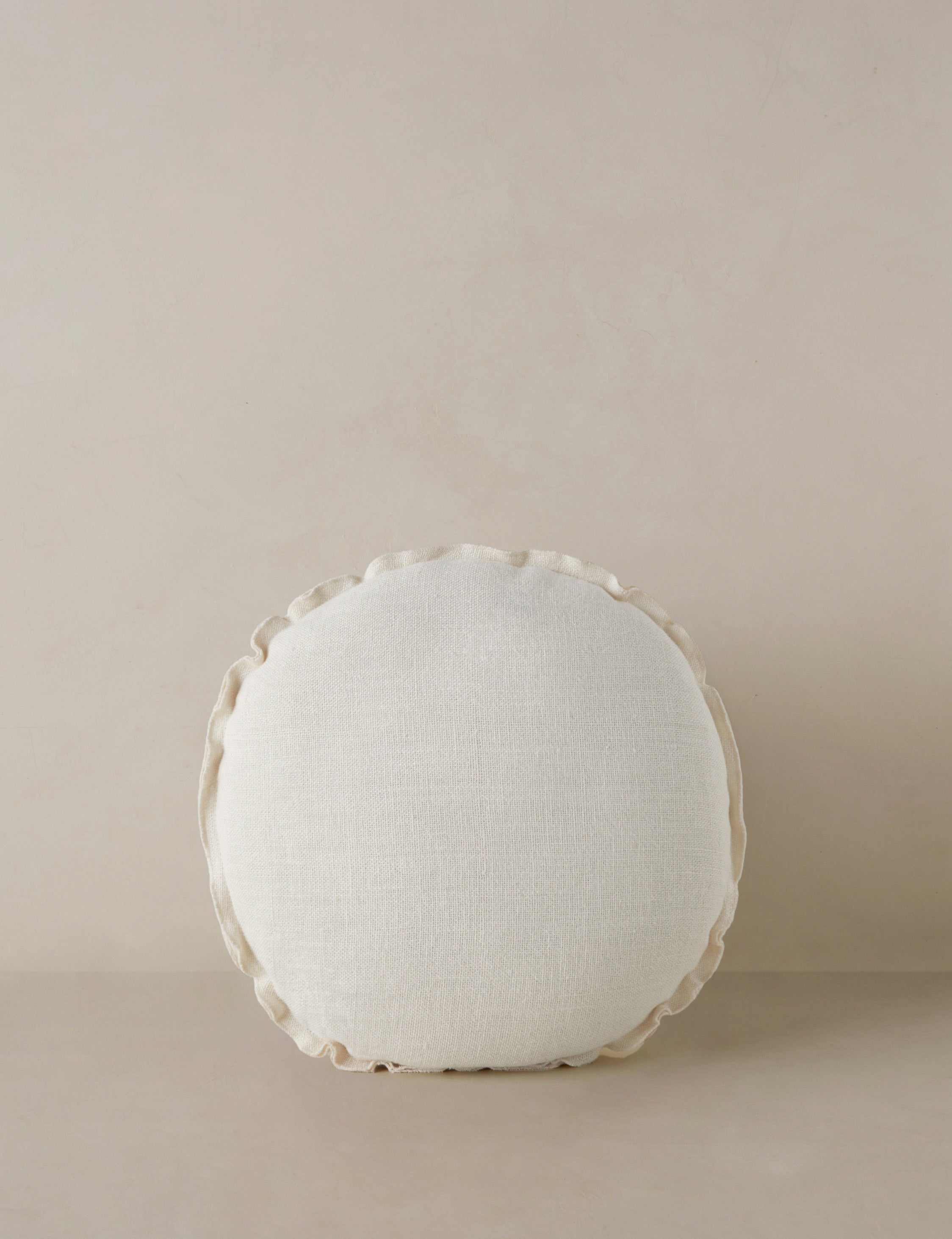 Premium Arlo Linen Round Pillow - Soft & Breathable Decorative Throw Pillow for Sofa, Bed, Nursery - Home Decor & Cozy Living Room Accessory