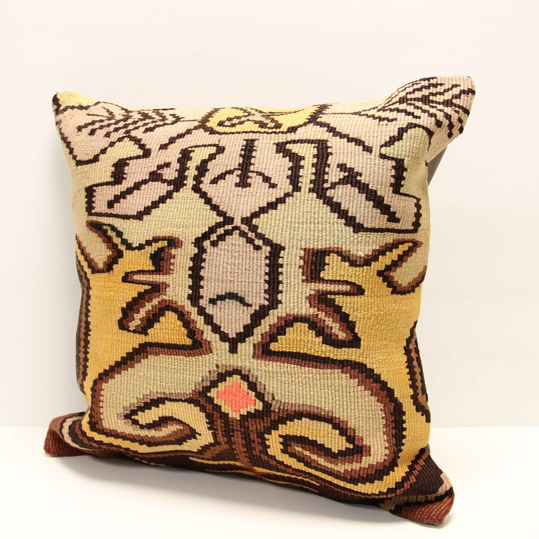 20x20 Inch Kilim Throw Pillow Cover - Boho Home Decor for Living Room, Bedroom & Sofa - Stylish Cushion Cover for Bohemian & Farmhouse Decor