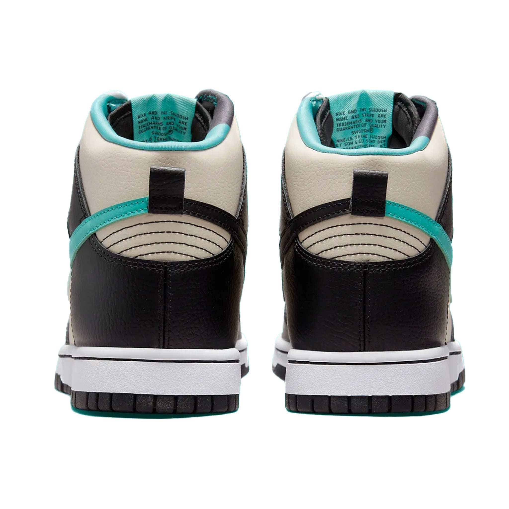 Nike Dunk High EMB Sneakers in Beige, Black, Washed Teal & Pearl White - Stylish Basketball Shoes for Men & Women - Perfect for Streetwear, Casual Outfits & Sneaker Collectors