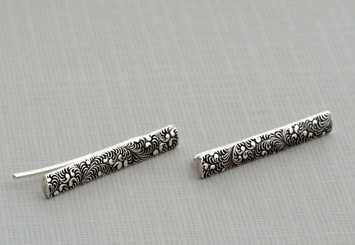 Sterling Silver Ear Climber Studs - Small Bar Wrap Crawler Earrings for Women | Perfect for Parties, Weddings & Everyday Wear