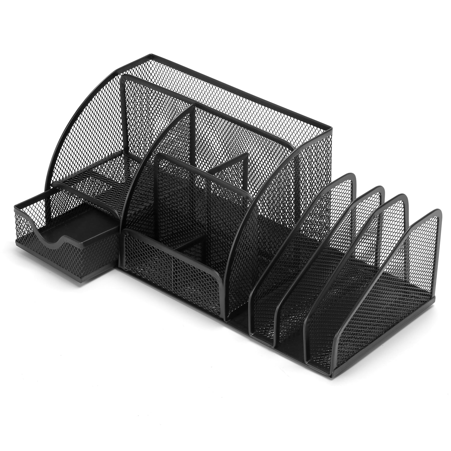 SANWICH Mesh Desk Organizer Set - 7 Compartment Office Desk Organizer with Pencil Holder & Pen Storage for Office Supplies | Perfect for Home Office, School & Workspace Organization