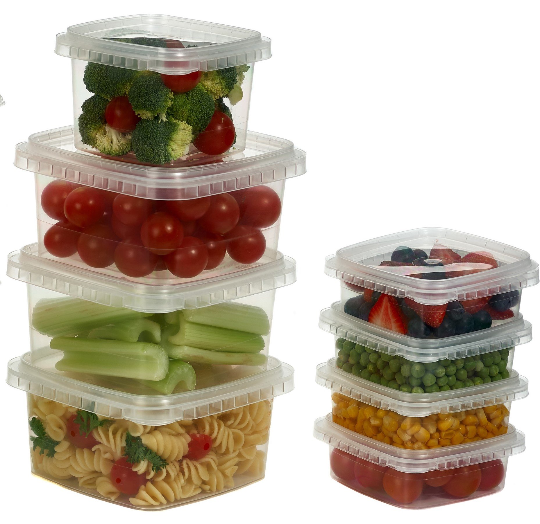 16-oz Square Clear Deli Containers with Lids - BPA-Free Tamper-Proof Food Storage Containers for Meal Prep, Takeout & Leftovers | Airtight Space-Saving Design | Pack of 25 | Perfect for Restaurants, Catering & Home Kitchen Organization