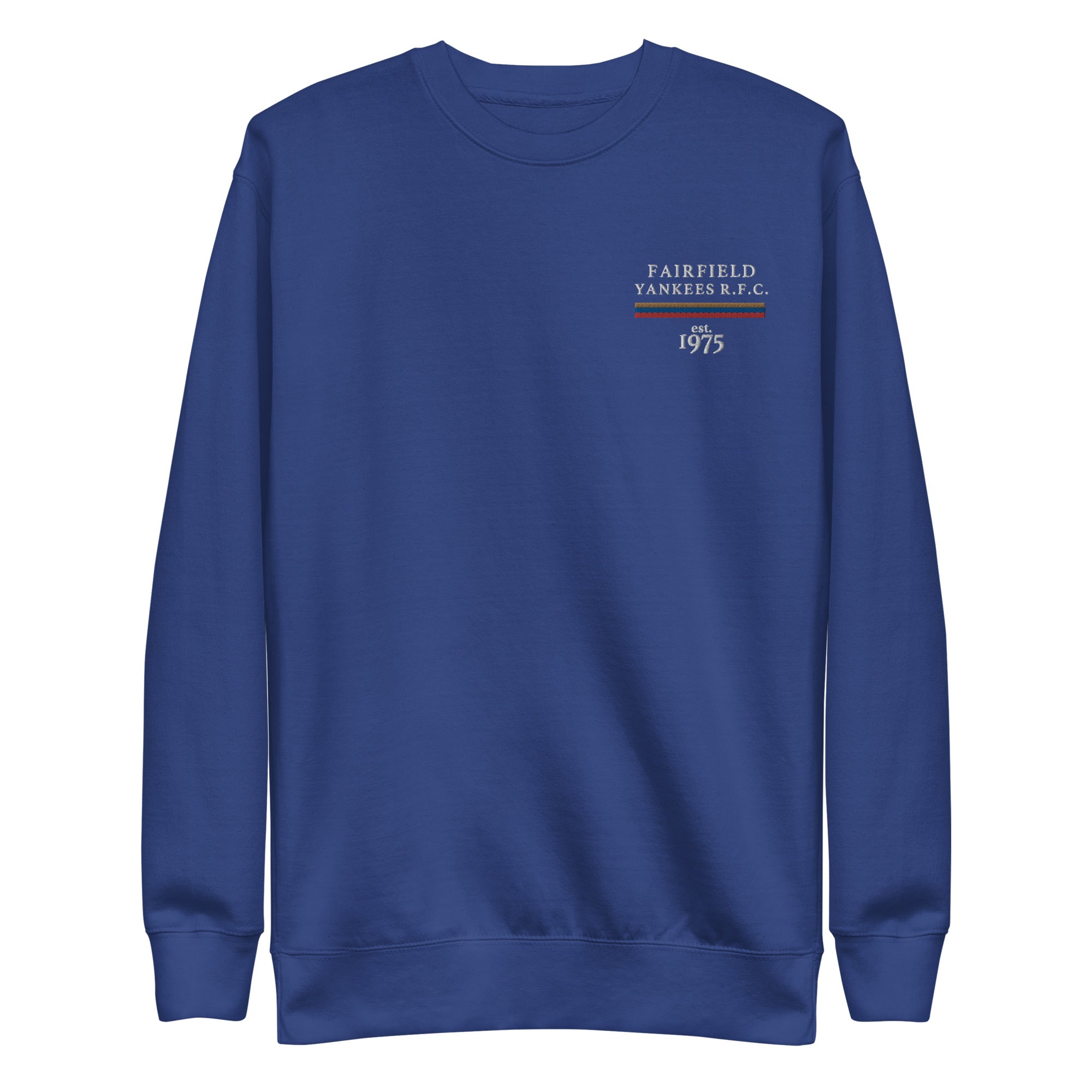 Fairfield Yankees RFC Embroidered Crewneck Sweatshirt - Men's Casual Pullover for Rugby Fans & Sports Enthusiasts - Perfect for Game Day, Tailgating & Everyday Wear