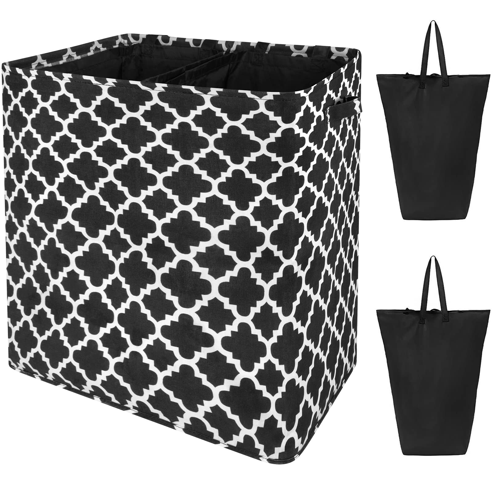 Dalykate 120L Collapsible Laundry Basket with 2 Removable Waterproof Laundry Bags - Freestanding Clothes Hamper with Handles for College Dorm, Apartment & Home Organization - Perfect for Bedroom, Bathroom & Laundry Room Storage
