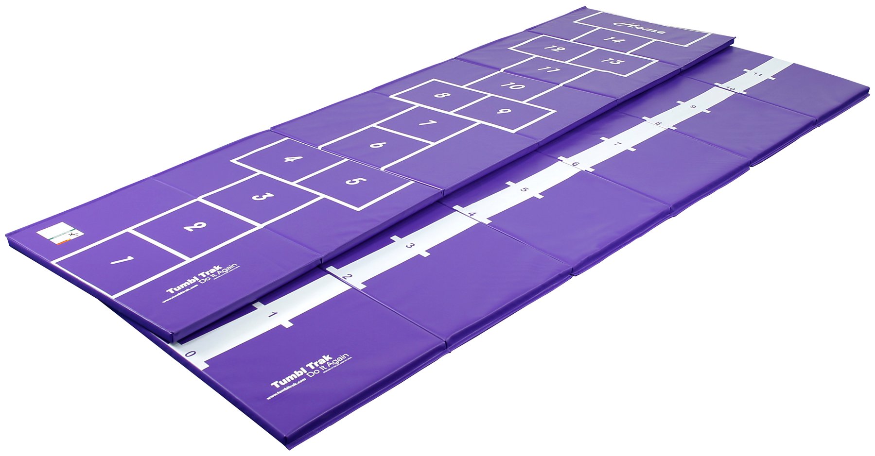 Tumbl Trak Hopscotch Mat for Kids - Non-Slip Gymnastics & Play Mat - Indoor/Outdoor Activity Mat for Home, School & Backyard Games