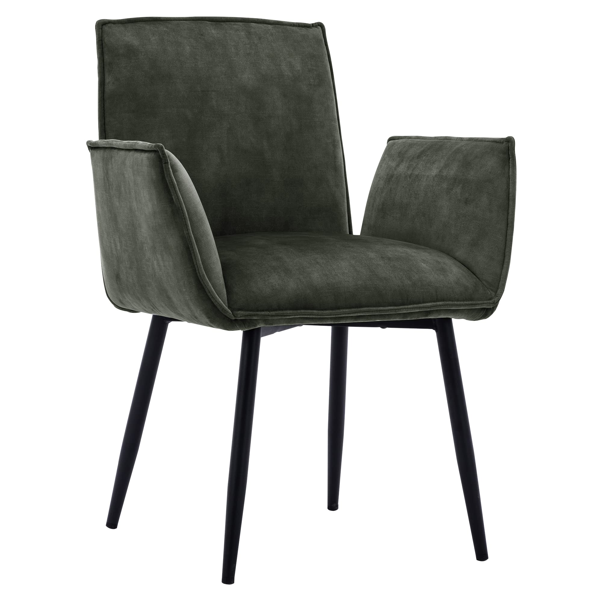 DUHOME Velvet Accent Chair - Modern Office Desk Chair, Dining Chair, Living Room & Bedroom Seating in Green | Perfect for Home Office, Study, Lounge & Guest Room Decor