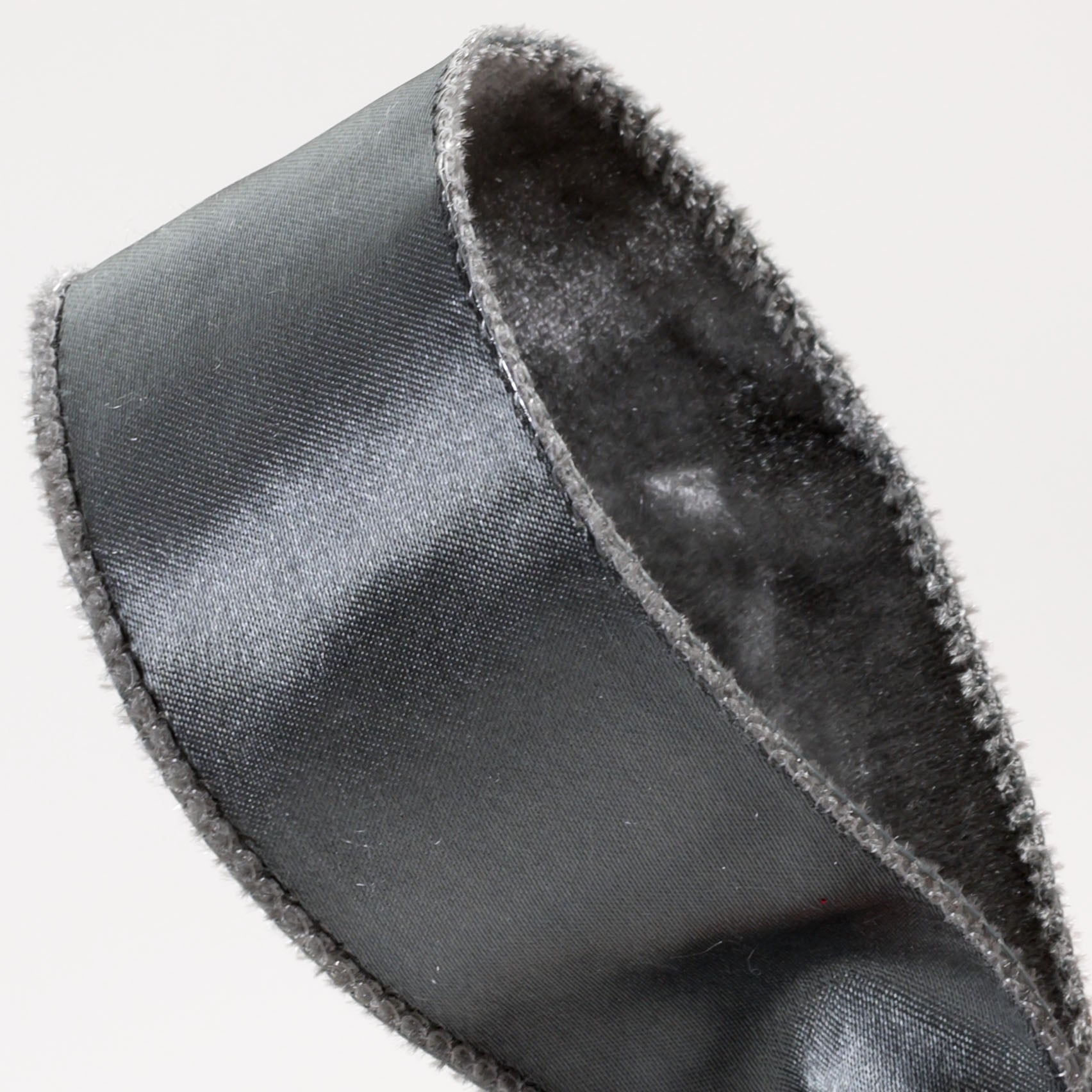 1.5 Inch Deluxe Velvet Satin Backing Ribbon - Dark Grey (10 Yards) for Gift Wrapping, Wedding Decor, DIY Crafts & Hair Accessories