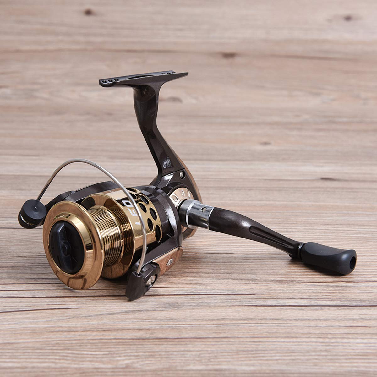 SH-RuiDu 5:2:1 High Speed Fishing Reel Spinning Combo - Saltwater Freshwater Fishing Gear for Bass, Trout, Surf Casting - Perfect for Ocean, Lake & River Fishing Adventures