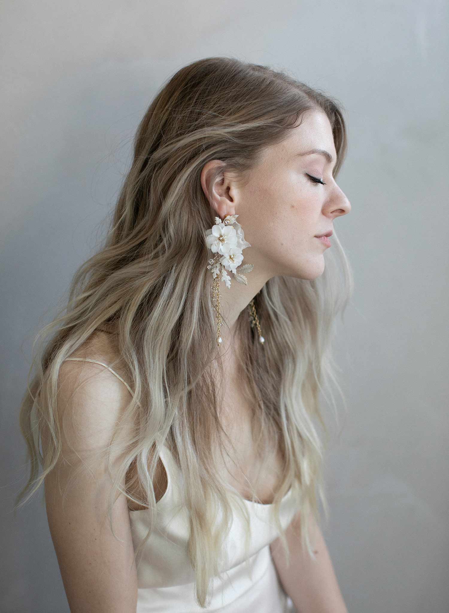 Dewdrop Blossom Earrings - Elegant Floral Dangle Earrings for Women, Style #950 | Perfect for Weddings, Parties & Everyday Wear