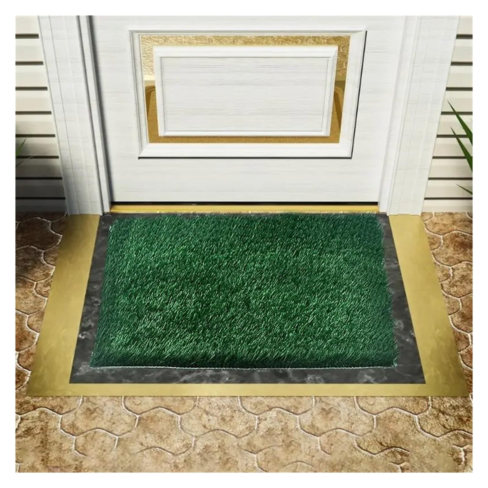 **Indoor Dog Potty Training Pad with Artificial Grass - Puppy Pee Mat & Poop Bag Holder - Pet Supplies for Small & Large Dogs - Perfect for Apartments, Travel & Housebreaking**