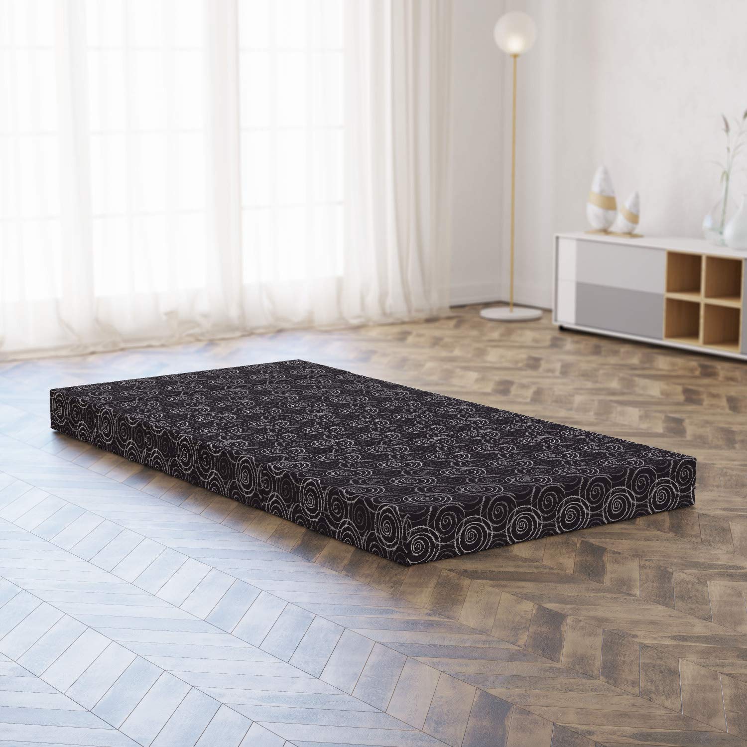 Ambesonne Modern Abstract Whirlpool Foldable Mattress, 74.8
