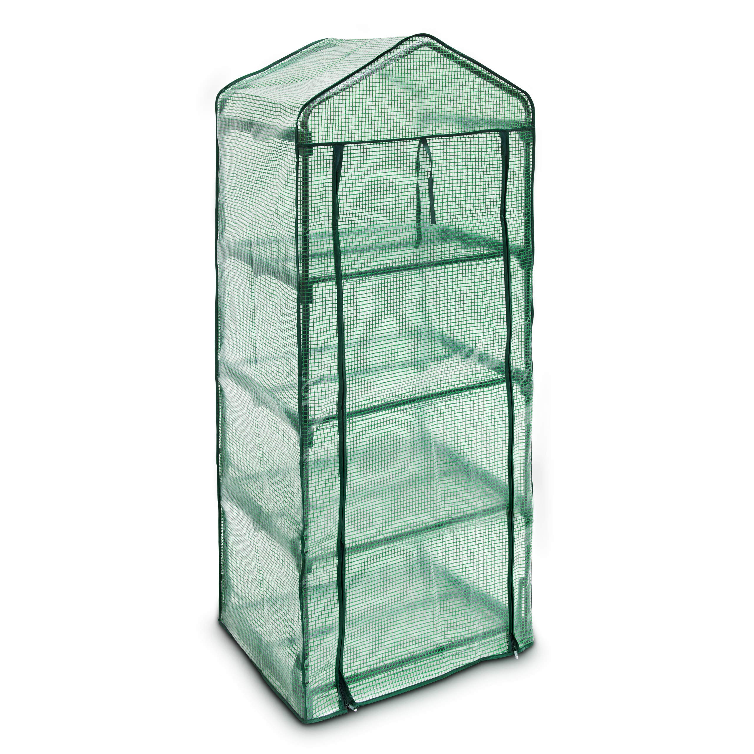 4-Tier Greenhouse Plant Stand - 60x46cm (23.6x18.1in) Heavy Duty Tear-Resistant Shelves for Indoor/Outdoor Gardening - Perfect for Seedlings, Herbs & Small Plants Growth Support