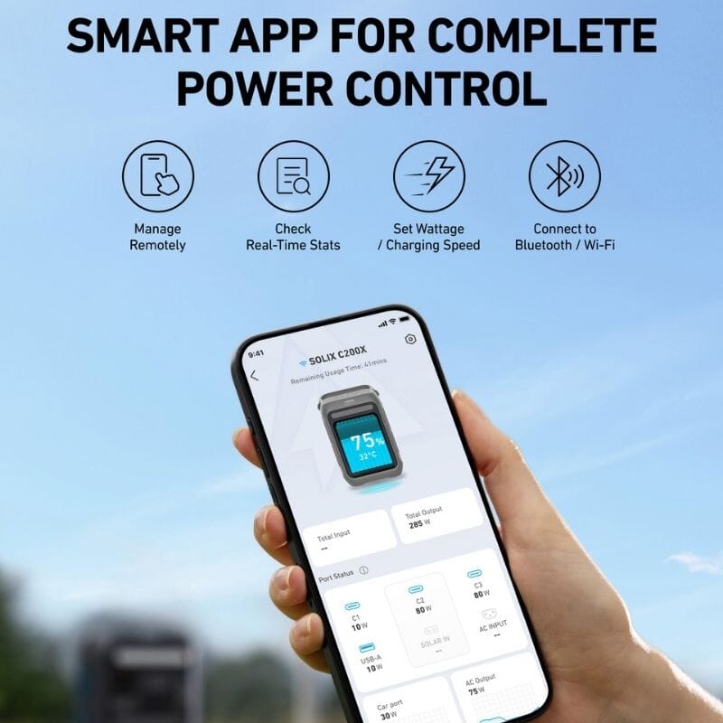 Anker SOLIX C200X 230Wh 300W Portable Power Station - Solar Generator for Camping, RV, Travel, Home Backup & Emergency Power Supply | Compact & Lightweight for Outdoor Adventures & Power Outages