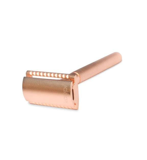 Premium Matte Gold Safety Razor - Eco-Friendly Reusable Shaving Kit for Men & Women - Perfect for Travel, Home & Gifting