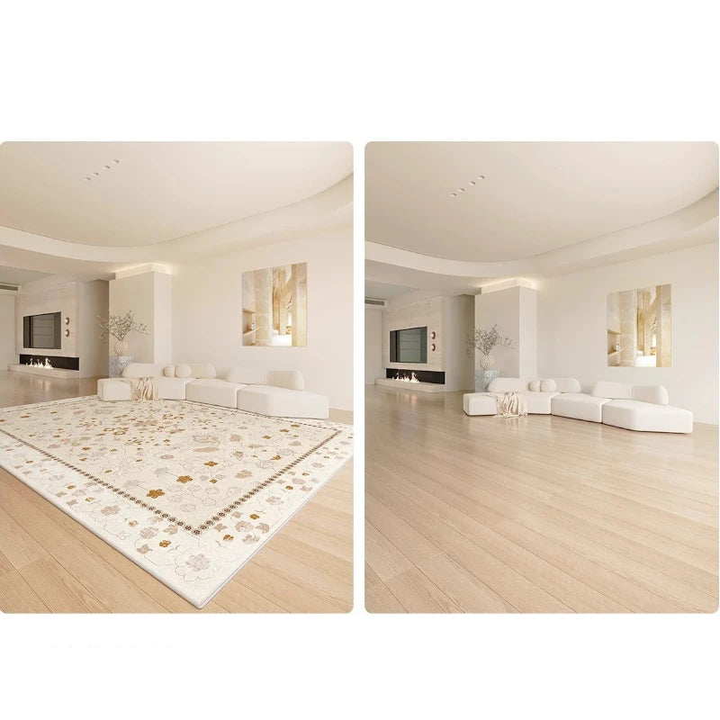 Briella Antibacterial Velvet All-Season Persian Waterproof Area Rug - Soft Non-Slip Living Room Carpet for Bedroom, Nursery & Home Decor