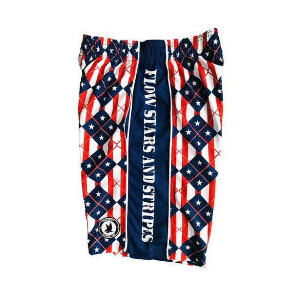 Men's Patriotic Stars and Stripes American Flag Shorts - Comfortable Casual Summer Shorts for BBQ, Beach, and 4th of July Celebrations
