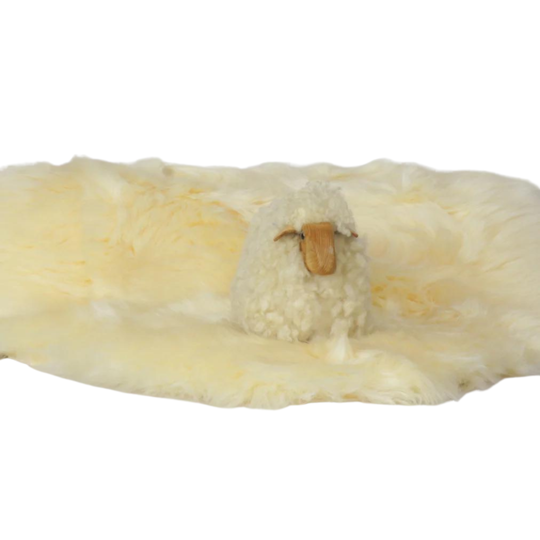 Premium Baby Sheepskin Blanket - Soft & Hypoallergenic for Newborns & Toddlers - Perfect for Cribs, Strollers & Nursing - Natural Comfort for Delicate Skin