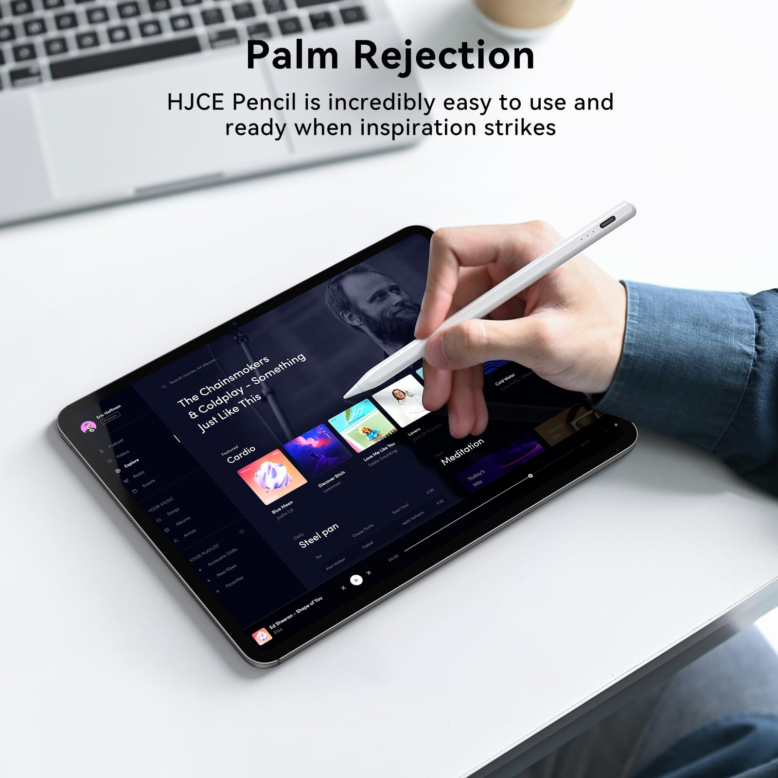 Premium Stylus Pen for iPad (2018-2025 Models) - Fast Charging, Tilt Sensitivity & Palm Rejection - Compatible with iPad 6/7/8/9/10/11, iPad Air 3/4/5/6, iPad Mini 5/6/7 & iPad Pro 12.9/11/13 Inch - Perfect for Drawing, Note-Taking & Digital Art