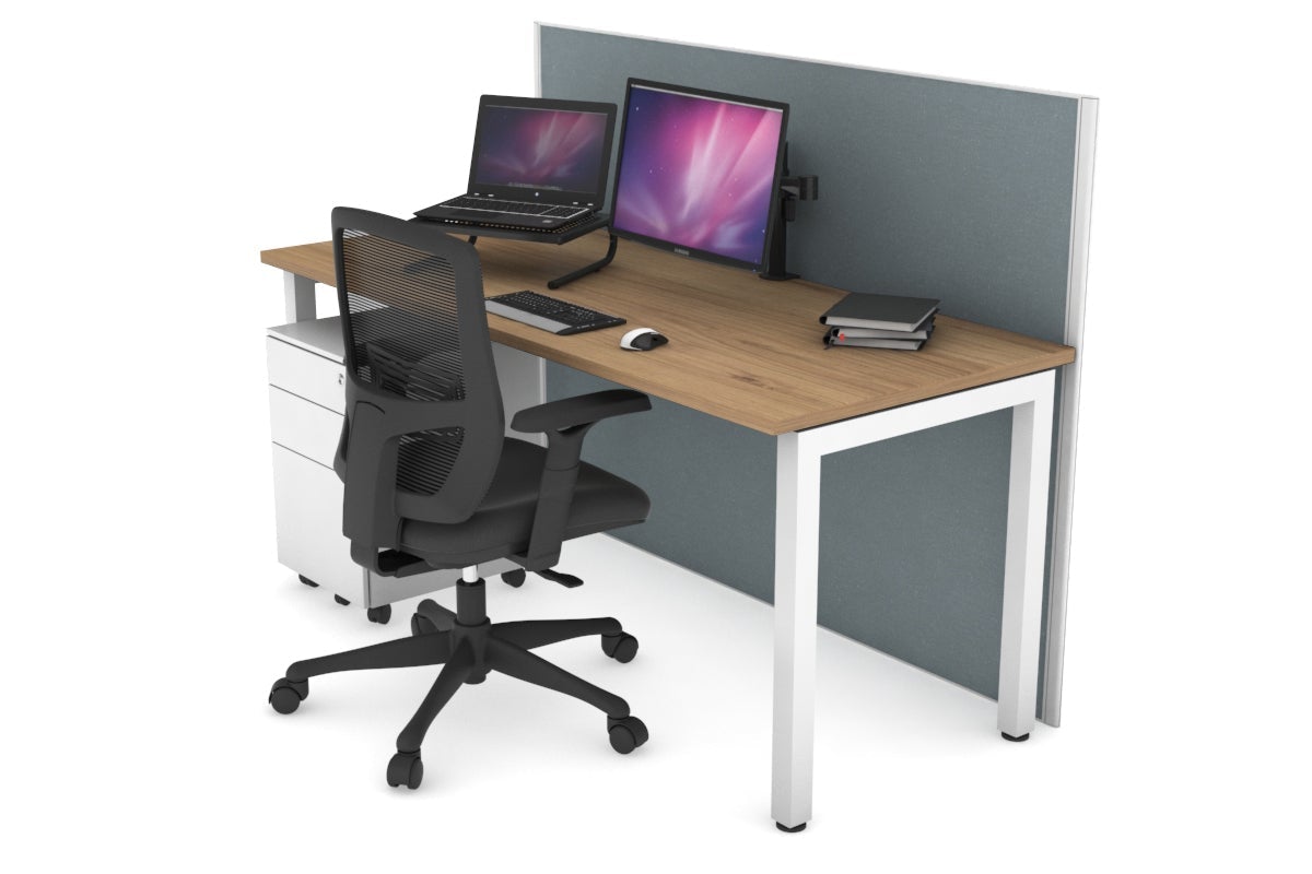 Horizon Quadro Square Legs Office Desk - 1200L x 700W Modern Workstation for Home & Office - Perfect for Remote Work, Study & Small Spaces