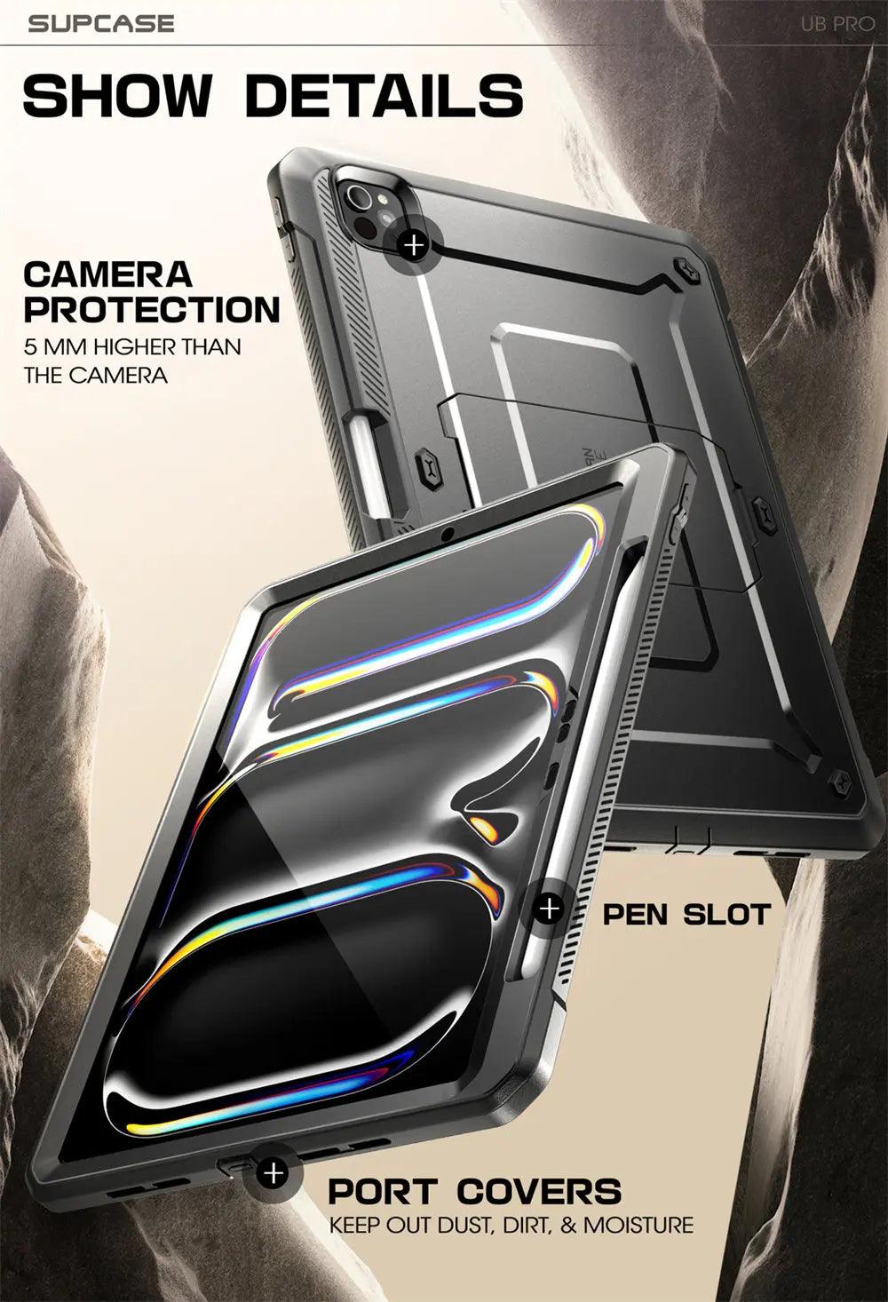SUPCASE UB PRO Rugged Case for iPad Pro 13 (2024 Model) - Shockproof Full-Body Protection Cover for Work, Outdoor & Travel