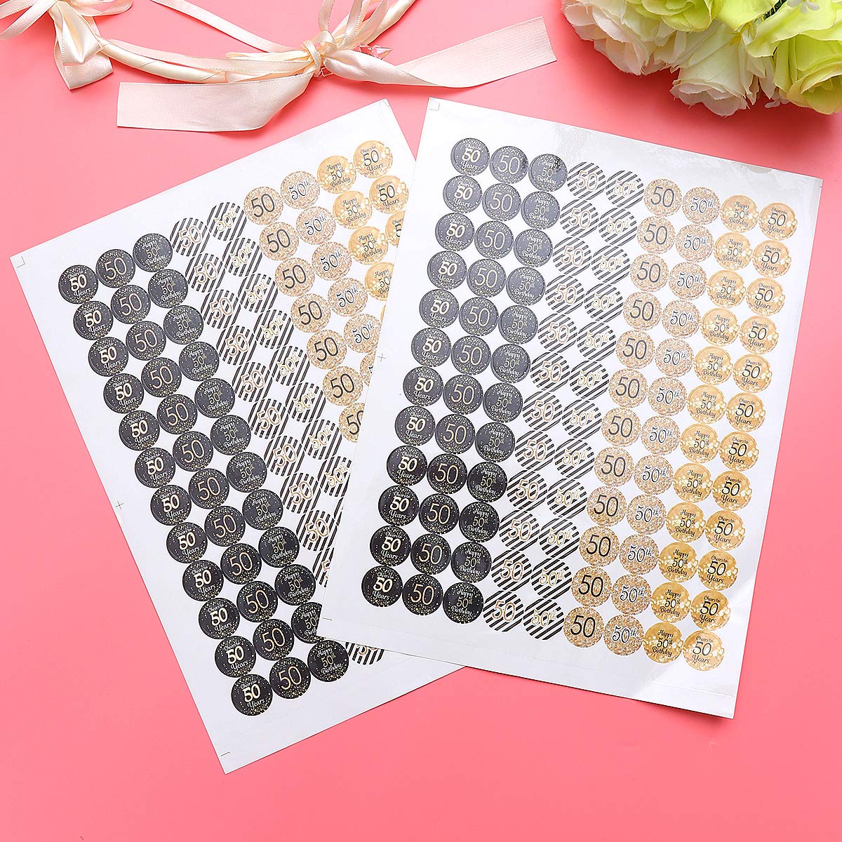 2 Pack Glitter Alphabet Letter Stickers for Halloween Decor, Scrapbooking, Classroom Mailbox - Happy Birthday, Numbers, DIY Crafts (Ideal for Party Invitations, Greeting Cards, Journals)