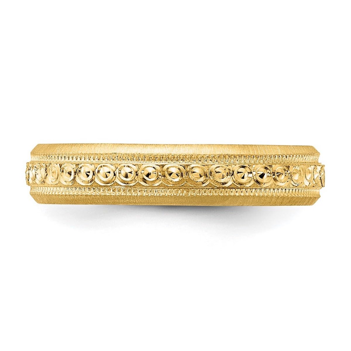 14K Gold Etched Wedding Band Ring for Women & Men - Rose, White & Yellow Gold Options - Various Sizes Available - Perfect for Anniversaries, Engagements & Special Occasions