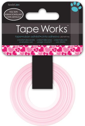 Red Foil Hearts Decorative Tape Roll - 50ft Washi Tape for Scrapbooking, Gift Wrapping & DIY Crafts - Perfect for Valentine's Day, Wedding Decorations & Party Supplies